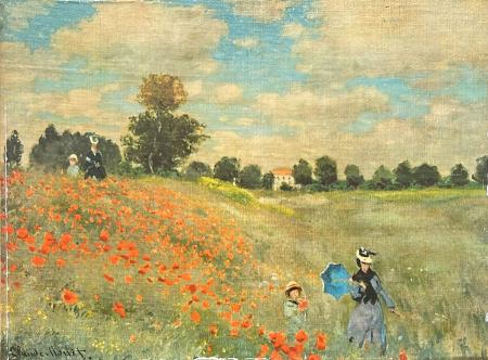 Art work by Claude  Monet  I papaveri - print cardboard 